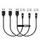 N. NETDOT N NETDOT Magnetic Charging Cable2in1 Gen12 1ft3 Pack Black 18W Fast Charging and Data Transfer Magnetic Charger for USBC and MicroUSB Phones