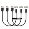 N. NETDOT N NETDOT Magnetic Charging Cable2in1 Gen12 1ft3 Pack Black 18W Fast Charging and Data Transfer Magnetic Charger for USBC and MicroUSB Phones