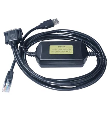 Avanexpress PLC Programming Cable Compatible with AB 1747 UIC USB To DH485 RS485 RS232 Interface Converter