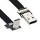 NFHK Up Down Angled USB 20 TypeA Male to USBC TypeC Male Data Flat Slim FPC Cable for FPV Disk Phone 20CM