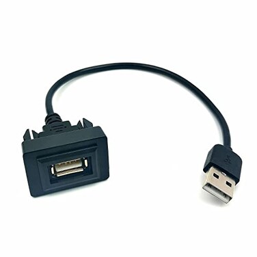 DEVMO Car Dash Flush Mount USB Port Panel Extension Cable Adapter Compatible with toyota ViosALTIS 35 24mm