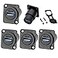 PENGLIN 5PCS USB30 D Series PanelMount ConnectorWaterproof USB Port Socket 86 Panel Mount Square Female to Female Converter Data Transfer Interface Adapter for Network Industrial Equipment