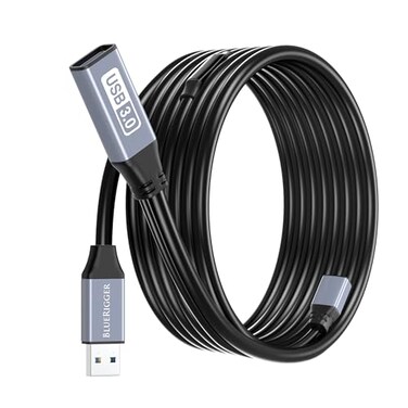 BlueRigger Active USB 30 Extension Cable 50FT 5 Gbps USB Extender Cord inWall CL3 Rated Long USB Extension Cable for Webcam VR Headset Printer Hard Drive Keyboard Mouse
