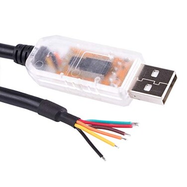 Suamdoen USB to RS485 Level Serial UART Converter Cable FT232RL Chipset 6 Way Wire End Stripped Cable USBRS485WE1800BT
