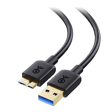 Cable Matters Micro USB 30 Cable 10ft External Hard Drive Cable USBA to USB Micro B Cord Compatible with Seagate LaCie Toshiba Samsung Western DigitalWD External Hard Drive Black