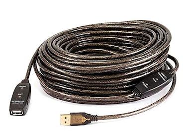 Monoprice 82ft 25M USB 20 A Male to A Female Active Extension Repeater Cable Kinect PS3 Move Compatible Extension