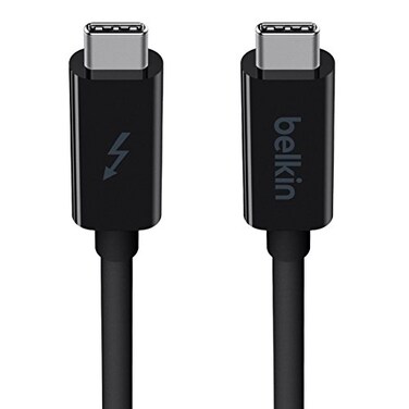 Belkin Thunderbolt 3 USB C to USB C 33ft1M Long Data Transfer Power Cable with 20 Gbps Data Transfer Speed Up To 10 Gbps for USB31 Devices Supporting Thunderbolt 4K Ultra HD Display Black
