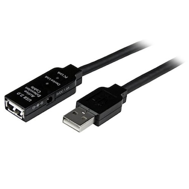 StarTech.com StarTechcom 20m USB 20 Active Extension Cable MF USB extension cable USB M to USB F USB 20 66 ft active black TAA USB2AAEXT20M