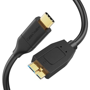 CableCreation USB C to Micro B Short Cable 1FT 2 10G Micro B to USB C External Hard Drive Cable for iPhone 151617Samsung Galaxy S24Seagate WD Westgate My PassportMacBook ProAir iPadTablet