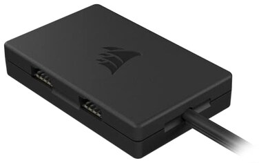 Corsair Internal 4Port USB 20 Hub 4X 9Pin USB 20 Ports Easy Magnetic Installation Compatible with Most Intel and AMD Motherboards Black