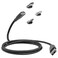 BoxWave Cable Compatible with Backbone One PlayStation Edition Android MagnetoSnap PD AllCharge Cable 100W Magnet Charging Braided USB TypeC Micro Jet Black