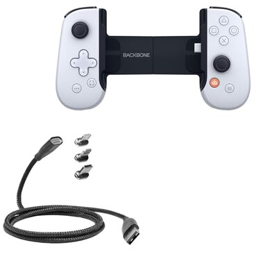 BoxWave Cable Compatible with Backbone One PlayStation Edition Android MagnetoSnap PD AllCharge Cable 100W Magnet Charging Braided USB TypeC Micro Jet Black