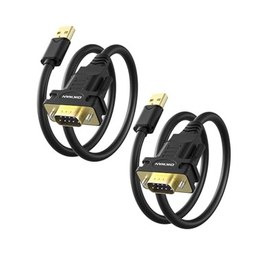 OIKWAN USB to RS232 Serial DB9 Male Cable 2Pack