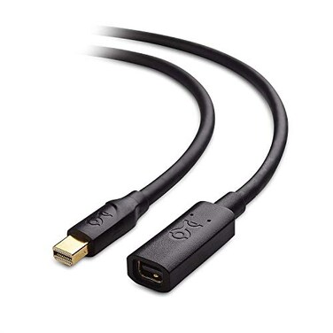 Cable Matters Mini DisplayPort Extension Cable Mini DP Extension Cable in Black 6 Feet