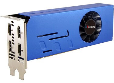 SRhonyra GT 730 2GB DDR3 Graphics Card for Desktop PC 4 Monitors HDMI Video Card 64 Bits Support U3D Quad Setup Multiple Screens Display GPU PCIe Bus Powered
