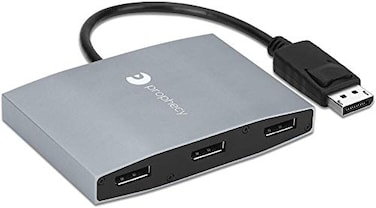 gofanco Prophecy 1x3 DisplayPort 12 to 3 Port DisplayPort Adapter DP to Triple DisplayPort MST Hub with Extended Display Mode 4K 30Hz for Windows PCs Not Mac OS Compatible TAA Compliant