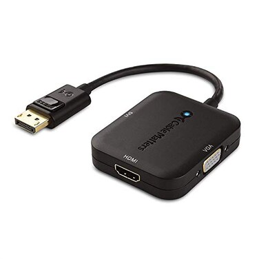 Cable Matters DisplayPort to HDMI Adapter with VGA and DVI 3in1 Adapter Supporting 4K Resolution via HDMI