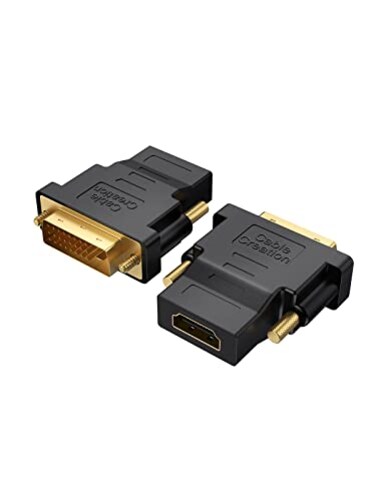 CableCreation DVI to HDMI Adapter2Pack BiDirectional DVI Male to HDMI Female Converter Support 1080P 3D for PS3PS4TV BoxBlurayProjectorHDTV