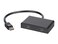 Monoprice 2Port DisplayPort 12 to HDMI MultiStream Transport MST Hub 4K30Hz for 2 Displays 216 Gbps Bandwidth 118 Inch Cable Black