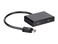 Monoprice 2Port DisplayPort 12 to HDMI MultiStream Transport MST Hub 4K30Hz for 2 Displays 216 Gbps Bandwidth 118 Inch Cable Black