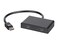 Monoprice 2Port DisplayPort 12 to HDMI MultiStream Transport MST Hub 4K30Hz for 2 Displays 216 Gbps Bandwidth 118 Inch Cable Black
