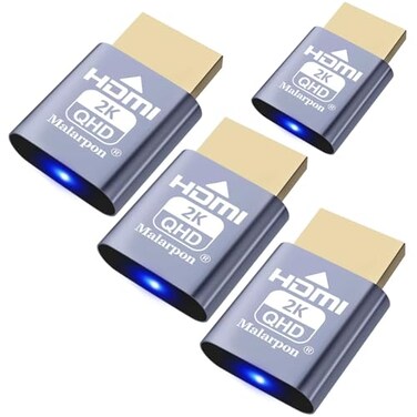 Malarpon HDMI Dummy Plug fitHeadless Display Emulator DDC EDID Headless Ghos with Windows Mac OSX Linux Great for Graphics Acceleration Support 1920x108060Hz 6P
