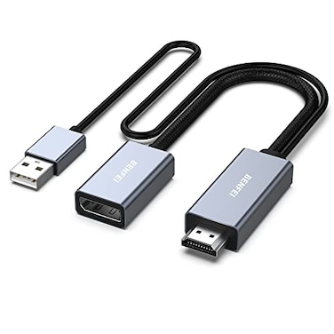 BENFEI HDMI to DisplayPort Adapter HDMI Source to DisplayPort Monitor Compatible with PC Graphics Card Laptop PS5 Xbox One360 Supporting 4K60Hz 2K144Hz 1080P165Hz
