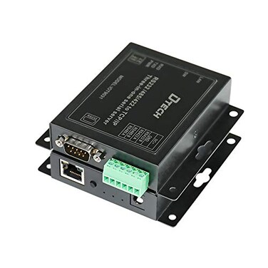 DTECH Serial to Ethernet Converter Adapter RS232 RS422 RS485 to TCP IP Device Server Supports DHCP DNS Modbus RTUTCP 10100M Power Over Ethernet POE