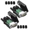 Anmbest 2PCS DB9 Solderless RS232 DSUB Serial to 9pin Port Terminal Male Adapter Connector Breakout Board with Case Long Bolts Tail Pipe 2PCS Thinner Male