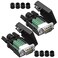 Anmbest 2PCS DB9 Solderless RS232 DSUB Serial to 9pin Port Terminal Male Adapter Connector Breakout Board with Case Long Bolts Tail Pipe 2PCS Thinner Male