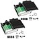 ANMBEST 2PCS Thinner DB37 Solderless RS232 DSUB Serial to 37pin Port Terminal Female Adapter Connector Breakout Board with Case Long Bolts Tail Pipe