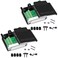 ANMBEST 2PCS Thinner DB37 Solderless RS232 DSUB Serial to 37pin Port Terminal Female Adapter Connector Breakout Board with Case Long Bolts Tail Pipe