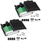 ANMBEST 2PCS Thinner DB37 Solderless RS232 DSUB Serial to 37pin Port Terminal Female Adapter Connector Breakout Board with Case Long Bolts Tail Pipe