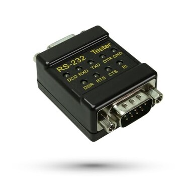 CABLEMAX RS232 LED Link Signal Tester DB9 Male to DB9 Female Connections for Serial Communication Monitoring