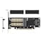 MHQJRH 3 in 1 M2 and mSATA SSD Adapter Card for NVME to PCIE SATA III and mSATA with 2 Aluminum Heatsink