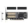 MHQJRH 3 in 1 M2 and mSATA SSD Adapter Card for NVME to PCIE SATA III and mSATA with 2 Aluminum Heatsink