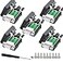 JUXINICE 5Packs DB9 Breakout Female DSUB 9pin RS232 RS485 Serial Adapter to Terminal Connector Signal Module with Bolts Nuts and Screwdriver