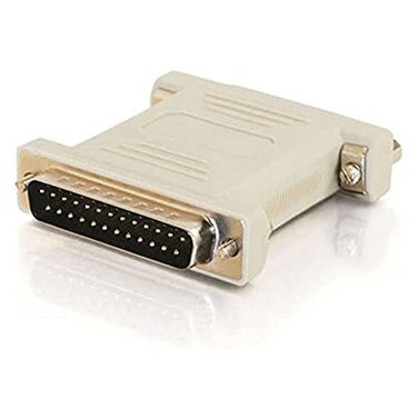 C2G Legrand Null Modem Adapter DB25 Male to Female RS232 Serial Adapter Beige 15 InchSerial Cable Adapter 1 Count C2G 02469