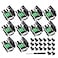 YIOVVOM DB9 Breakout Connector Female 9 pin RS232 connectors Solderless DSUB RS485 Serial Adapter Module Board with Screw Terminals Case Long Bolts 10 PCS