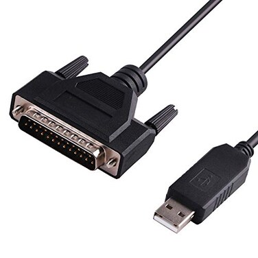 Green-utech Greenutech USB RS232 to DB25 Serial Adapter Cable for Fanuc CNC DNCLINK Configuration Copy SettingCompatible wiith WindowsLinuxMAC OS 16FT