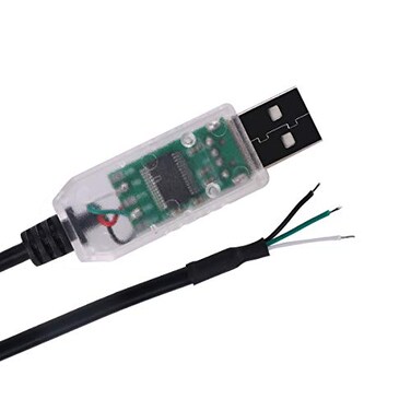Green-utech Greenutech 6FT USB to RS232 3 Pin Serial Adapter Cable Wire End FT231XS Chip 3 Pin