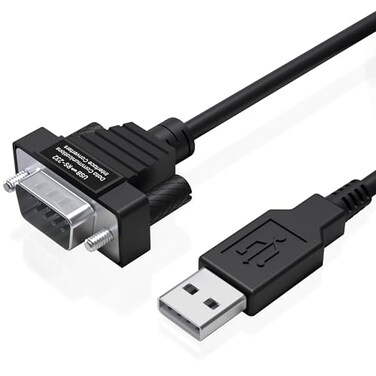 Gearmo USB to Serial Cable Compact DB9 Connector 36 Inch Length FTDI Chip Windows Mac Linux 64bit Compatible RS232 Adapter