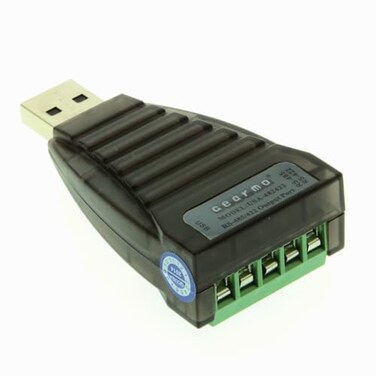 Gearmo USB to Serial RS485 Converter with LED Indicators FTDI Chipset Terminal Connectors ESD Protection Wide OS Support RS422 Compatible
