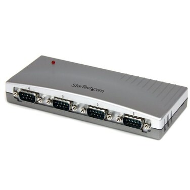 StarTech.com StarTechcom 4 Port USB to Serial RS232 Adapter DB9M RS232 Extension Serial to USB TAA ICUSB2324