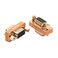 Arnorin KINGDEE INC DB9 Null Modem Adapter Female to Female Slimline Data Transfer Serial Port Adapter Gold Plated 2 Pack