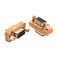 Arnorin KINGDEE INC DB9 Null Modem Adapter Female to Female Slimline Data Transfer Serial Port Adapter Gold Plated 2 Pack