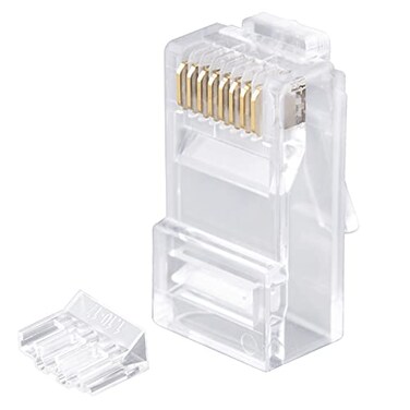 W-NECTOUN WNECTOUN CAT6 Connector 2PC Set100PACK Cat6 RJ45 EndsUTP Network Plug for Solid Strand Cable