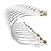 10Gsupxsel Cat6a Patch Cables 2ft 10 Pack Slim Cat6 Ethernet Patch Cable Pure Copper Flexible Cat 6 Patch Cable 550MHZ 10G SpaceSaving Cat 6A Network Cables for Patch Panel White