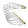 10Gsupxsel Cat6a Patch Cables 2ft 10 Pack Slim Cat6 Ethernet Patch Cable Pure Copper Flexible Cat 6 Patch Cable 550MHZ 10G SpaceSaving Cat 6A Network Cables for Patch Panel White