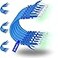 Rapink Patch Cables Cat6 1ft 24 Pack Ethernet Patch Cable 10G Cat 6 Patch Cable for Patch Panel to Switch Flexiable Cat 6 Ethernet Cable with Gold Plated Blue